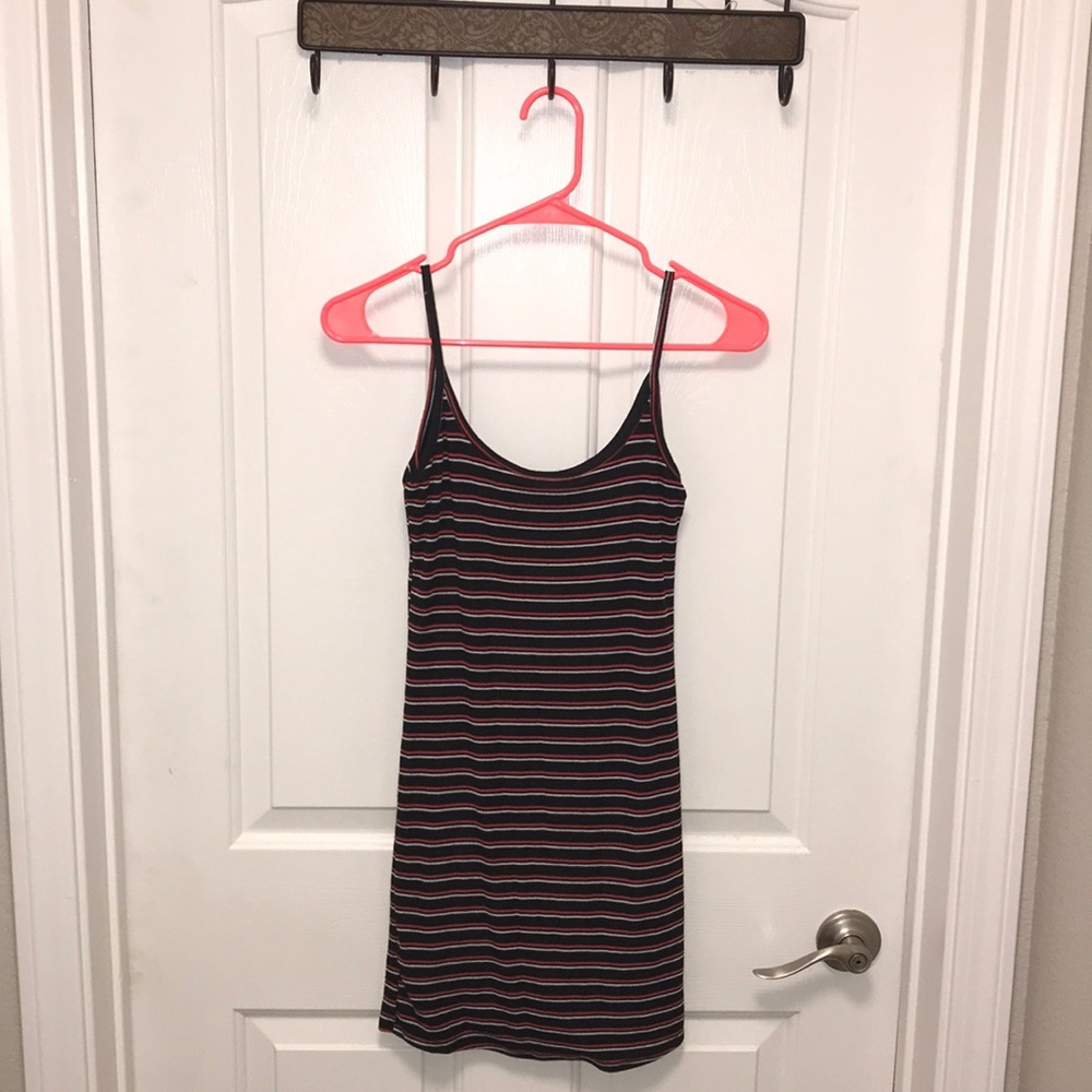 bodycon red & black striped cute dress ✨